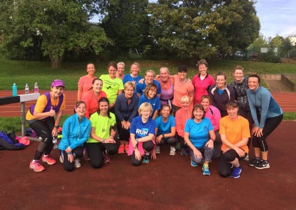 Just some of the members of the Ladies Running Group at one of their races last year