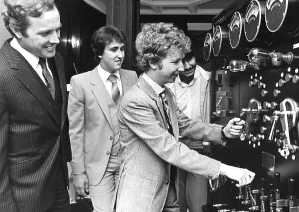 Three of the apprentices are in the 1982 photograph with Ingersoll Engineerings chief executive and managing director Peter Dempsey. They are (from left) Clive Wynn, Michael Wilson and Balvant Mistry. The fourth member of the team, Peter Finney, was on holiday.