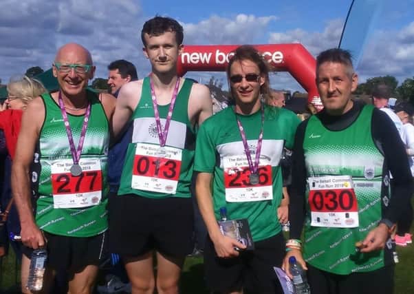 Kenilworth Runners' Dave Pettifer, Ryan Baker, Joe Chick and Rich Broadbent at the Balsall Common Fun Run 10k. Picture submitted