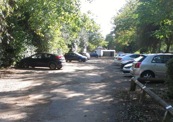 The parking area in Archery Road