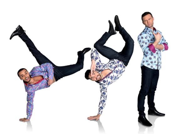 Harry Judd, Louis Smith and Aston Merrygold are heading to Leamington with their show Rip It Up. Picture: Ryan X Howard