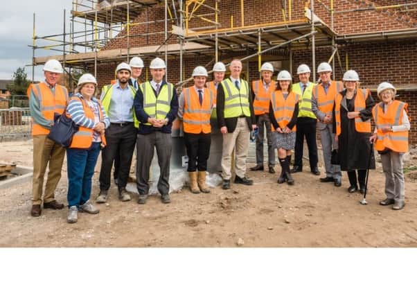 A topping out ceremony recently took place where the new medical centre is being built in Wellesbourne to mark the building reaching its highest point. Photo submitted.