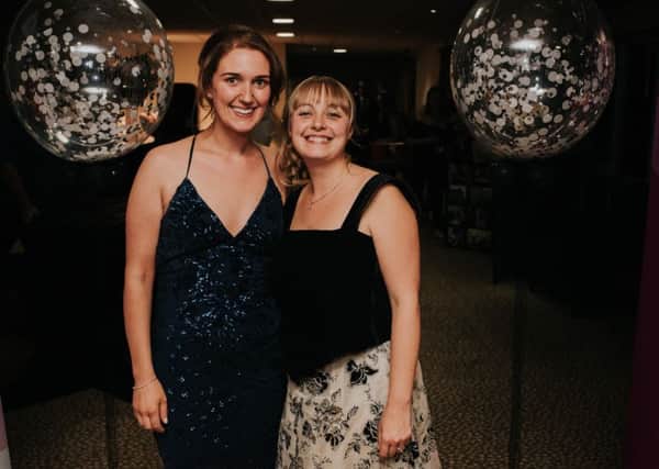 Lucy Field and Nicki Scott at the Sparkle and Shine ball. Photo by Lewis Membrey Photography.
