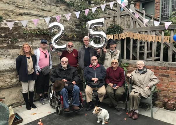Sandra Jebb celebrated 25 years as the gardener at the Lord Leycester Hospital gardens this week. Photo submitted.