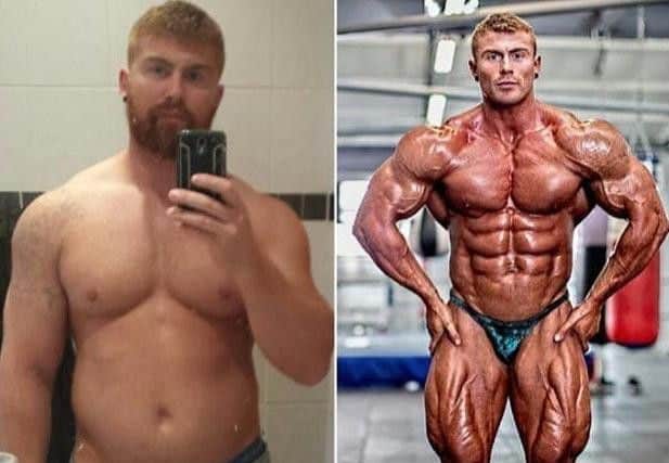 2015 World Championship Success: There were just ten months between these before and after photos of Max O'Connor - He was in shape before he got injured so he says he already had the base to transform fast.