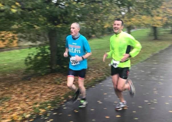 Barry Hale and Luke Burndred in the Daventry 10k