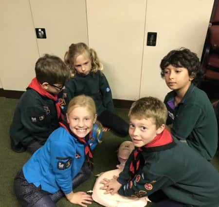 CPR training at Barford Cubs.