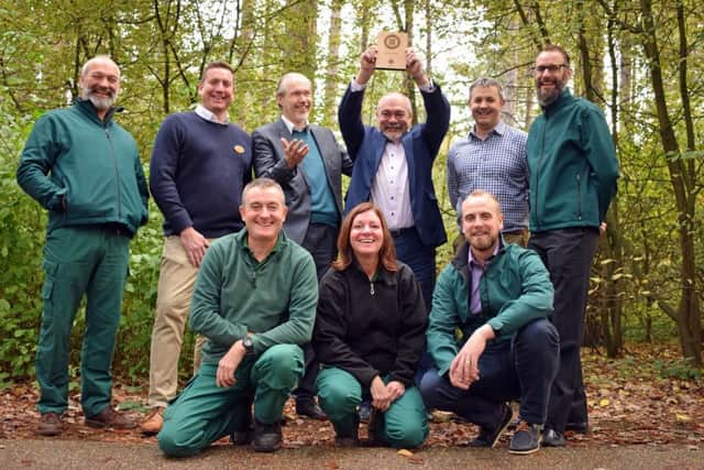 Mr Doar joined Mr Dalby, landscape asset manager Richard Watson and the ground services managers from each village to hand over the award