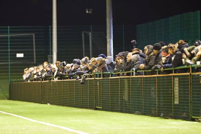 Monday evening's crowd watching Borough Under 18s in their FA Youth Cup game   PICTURES BY BRIAN DAINTY