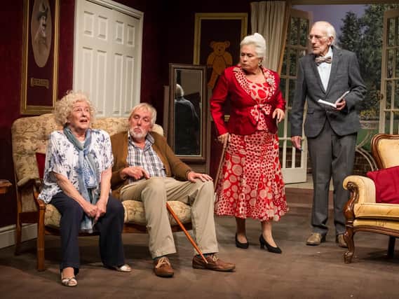 The play is set in a home for retired musicians and singers