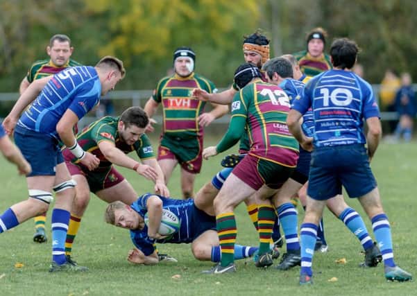 St Andrews and Old Laurentians in their derby game back in November. This weekend they host the top two teams in the division, Kenilworth and Kidderminster