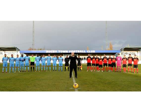 Before Rugby Town's game with Sleaford on Saturday, the minutes silence was preceded by trumpeter Nick Long playing the Last Post.