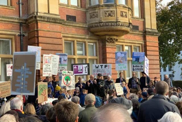 Protesters marched against the plans back in November. Photo by James Callaghan.