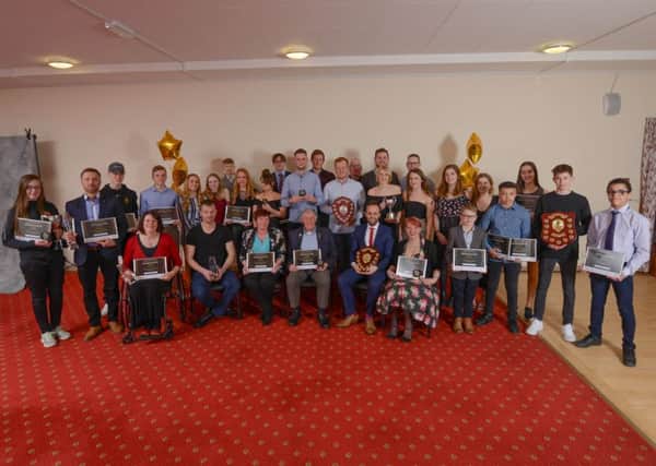 Last year's winners at the awards ceremony at the Benn Hall