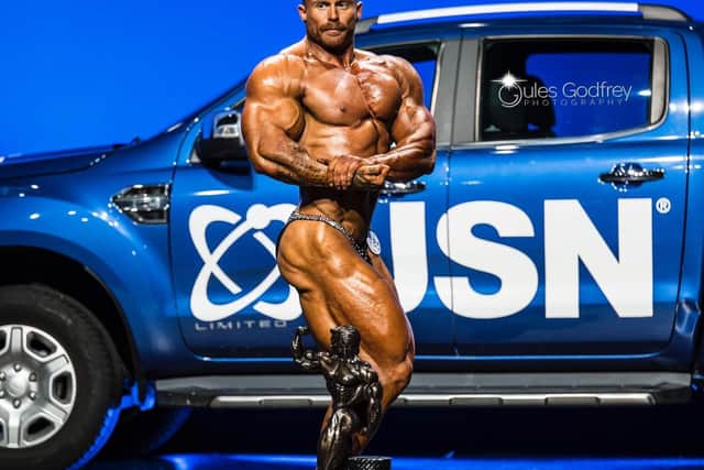 Max O'Connor poses with his Mr Universe trophy at Birmingham Symphony Hall.
Max is an ambassador for leading sports nutrition brand USN which has launched its brand new USN Trust lifestyle range. To find out more visit www.usn.co.uk.