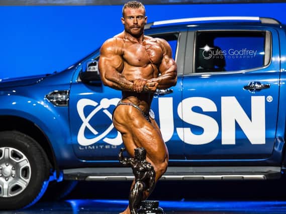 Max O'Connor poses with his Mr Universe trophy at Birmingham Symphony Hall.
Max  is an ambassador for leading sports nutrition brand USN which has launched its brand new USN Trust lifestyle range. To find out more visit www.usn.co.uk.