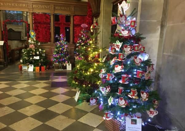 The Christmas Tree Festival set among the Warwick Poppies community tribute in St Mary's Church in Warwick. Photo by Warwick Poppies committee.