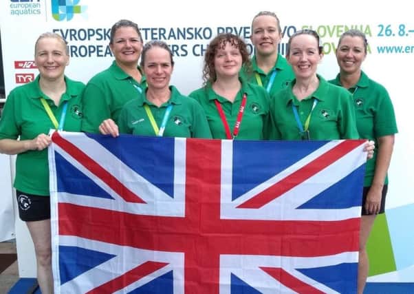 Rugby's Masters synchronised swimmers at the European Championships