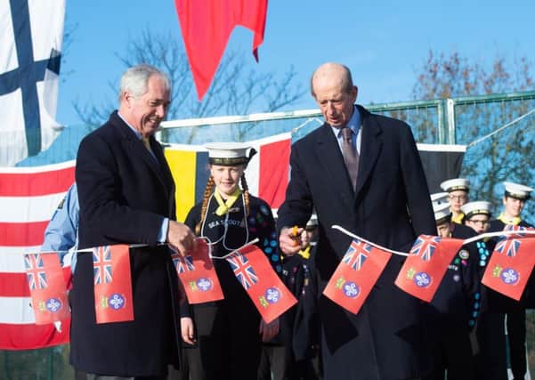 His Royal Highness The Duke of Kent officially opened the 2nd Warwick Sea Scouts' new jetties and boatyard last week.