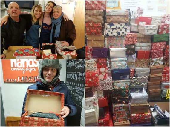 Staff at Helping Hands have been overwhelmed at the amount of support for their Christmas shoebox appeal. Photo supplied by Helping Hands