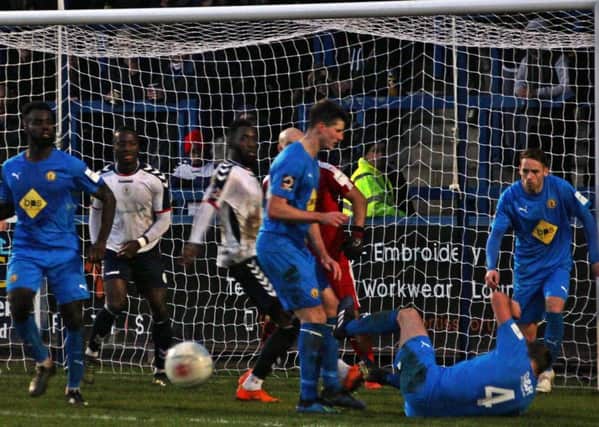 Brakes players put their bodies on the line at Telford. Pictures: Sally Ellis
