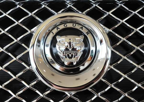 Jaguar badge stock image