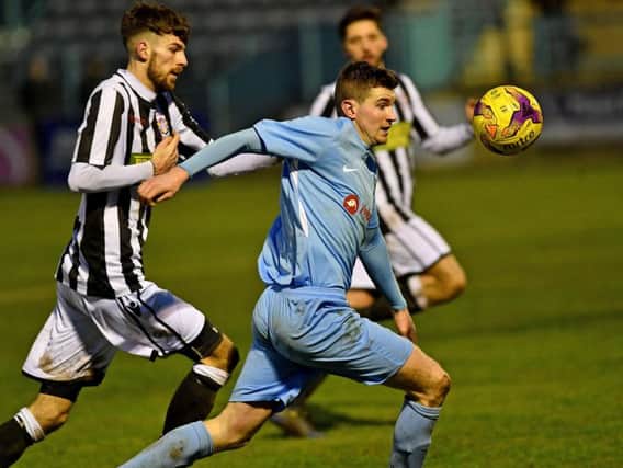 Charlie Evans slips his marker in last week's game against Peterborough Northern Star Pictures by Martin Pulley