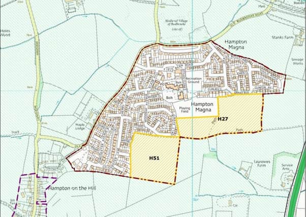 The 131 homes are set for the site marked H51 in the Local Plan. Image from Warwick District's Local Plan.