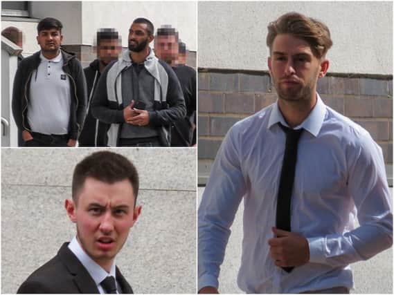 Top left: Sagar Taseem and Naqash Hussain, bottom left: Kieran Flint and right: Samuel Franklin.
