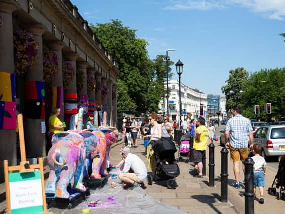 The Pump Room and The Parade in Leamington town centre.