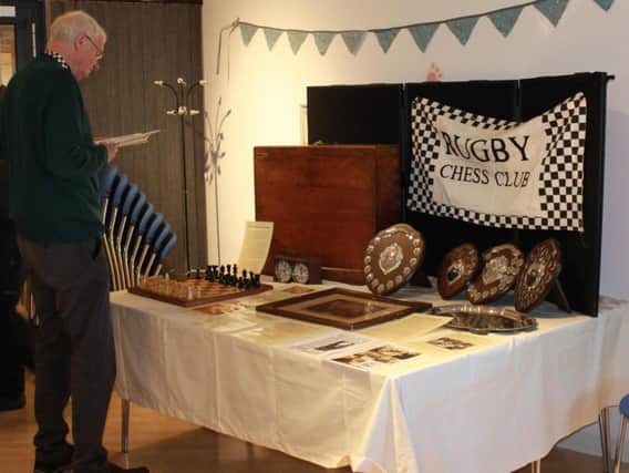 Rugby Chess Club president Bob Wildig looking at the display which is open for the final time on Saturday, February 16 from 1pm to 4pm at the Art Gallery & Museum