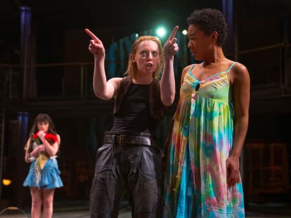 Lucy Phelps and Amelia Donkor as Rosalind and Silvia. Picture: Topher McGrillis