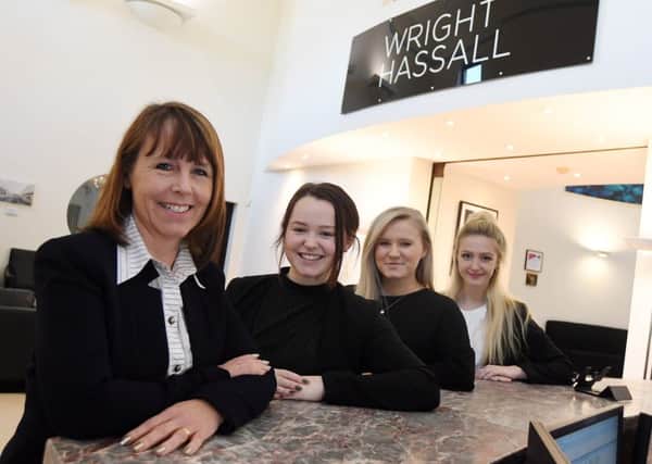 From left, managing director Sarah Perry with apprentices Connie Bell, Molly Clarke, Sophie Hayne.