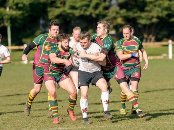 Warwickshire 1 League action between Rugby Lions Crusaders and league leaders Old Laurentians 2nd XV