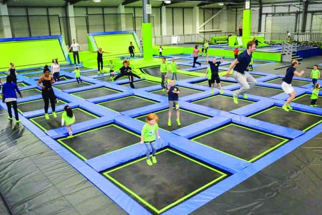 Having fun at Jump In.