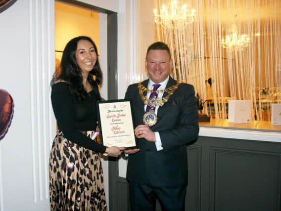 Becky Lavelle and Warwick Mayor Richard Eddy. Photo supplied.