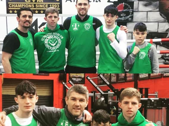Sean Leahy, Freddie Finn and Emre Stack met some of their heroes on a trip to Gallaghers Gym in Bolton