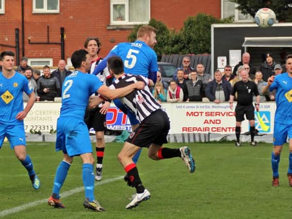 Action from Brakes' loss to Chorley. Pictures by Sally Ellis