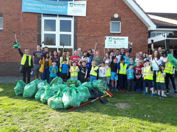 More than 75 volunteers attended the litter pick. Photo submitted.