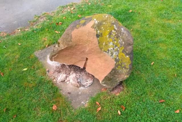 'Betsy Smith's grave' has been damaged. Photo submitted.