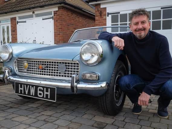 Graham Taylor with his Austin Healey Sprite.