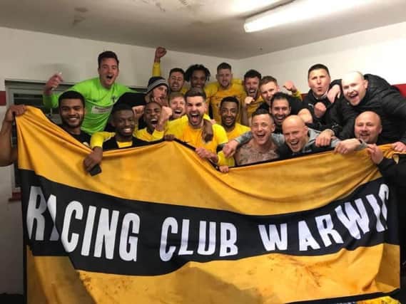 Racing Club Warwick celebrate clinching promotion
