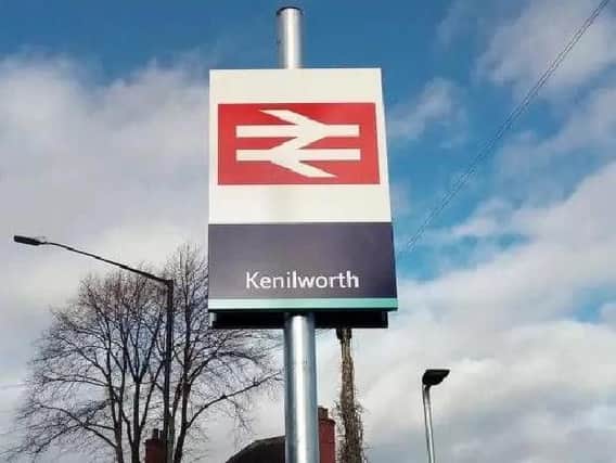 Kenilworth station sign.