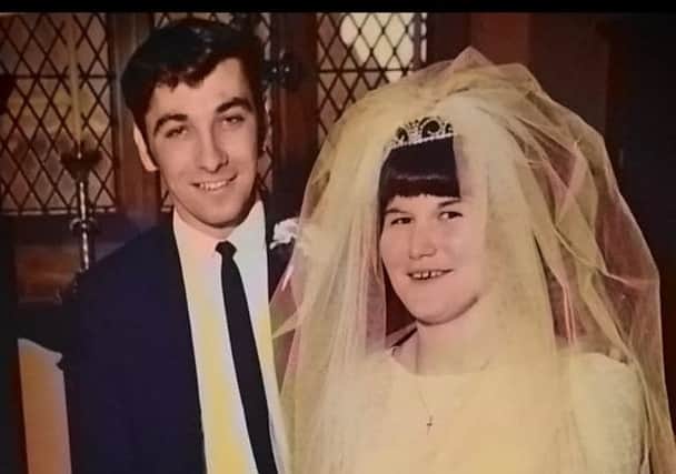 Vic and Christine Ellard on their wedding day at All Saints' Parish church on May 17 1969.