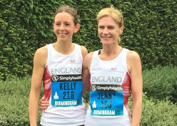 Leamington C&AC's Kelly Edwards and Jenny Jeeves in their England vests. Picture submitted