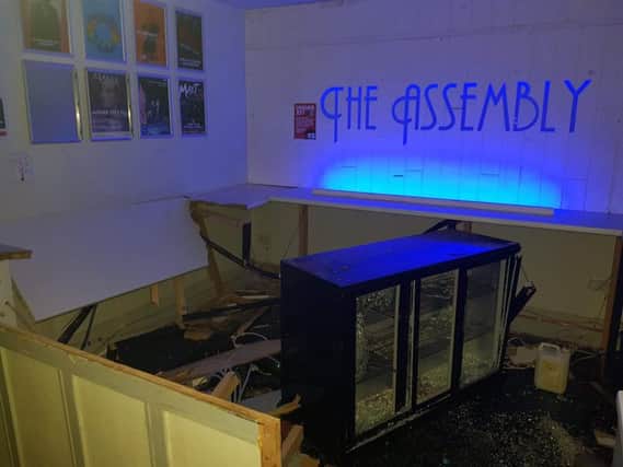 Some of the damage inside The Assembly. Photo submitted.