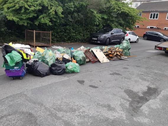 Some of the rubbish cleared by volunteers during one the Leam Trash Friends community clean up days. Photo by Leam Trash Friends.
