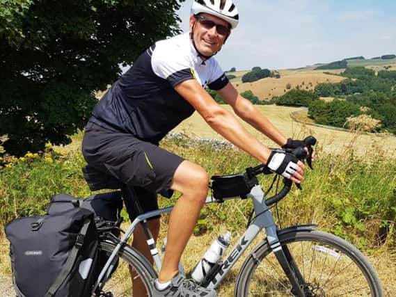 Paul Barfoot on a training cycle ride