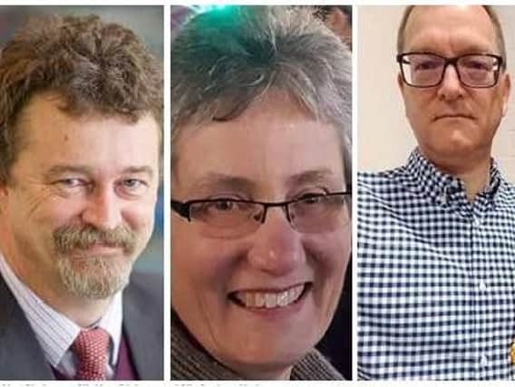 Kenilworth Town Councillors for the Borrowell Ward: (from left) Alan Chalmers, Kate Dickson and Graham Hyde.