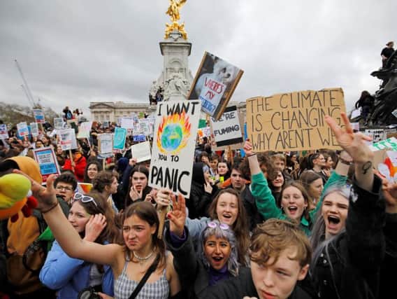 Climate change protesters in London.